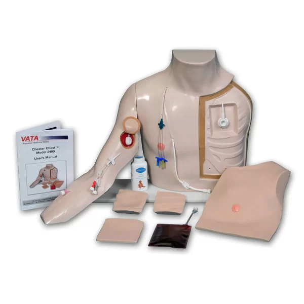 Torso VATA Chester™ con brazo de acceso a puertos - Piel clara