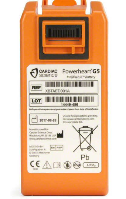 Batería Intellisense para desfibrilador Cardiac Science Powerheart AED G5 - Imagen 2
